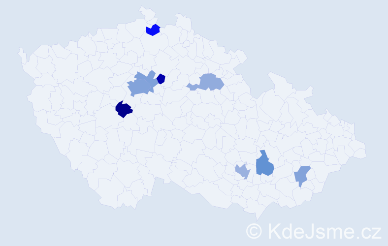 Jméno: 'Imran', počet výskytů 17 v celé ČR