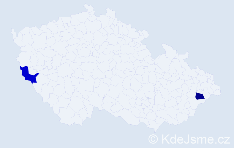 Jméno: 'Leonia', počet výskytů 2 v celé ČR