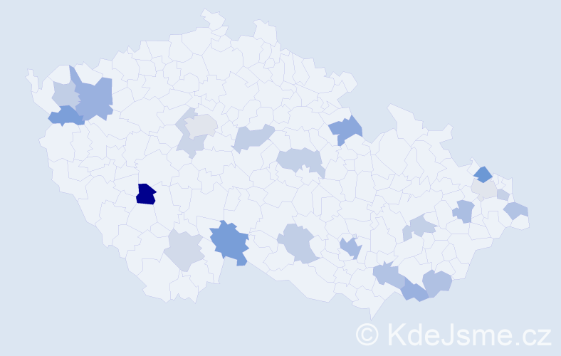 Jméno: 'Frederika', počet výskytů 32 v celé ČR