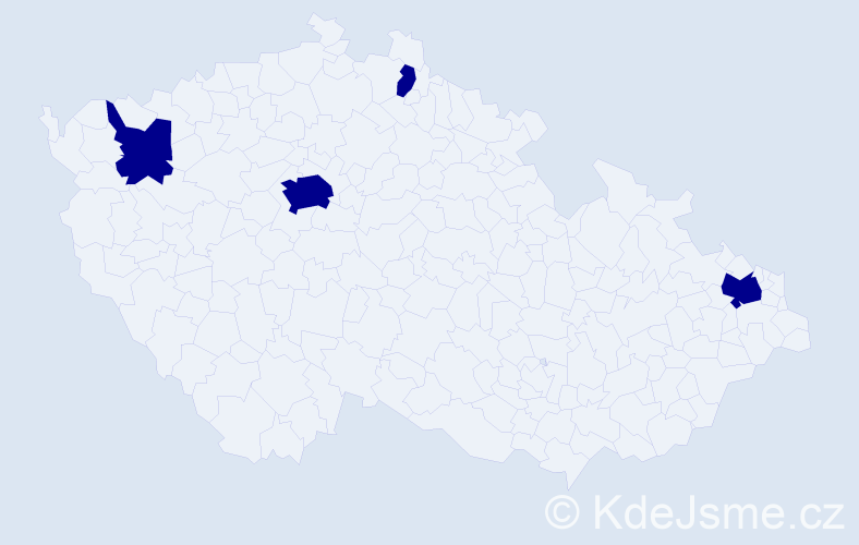 Jméno: 'Victorie Anna', počet výskytů 4 v celé ČR