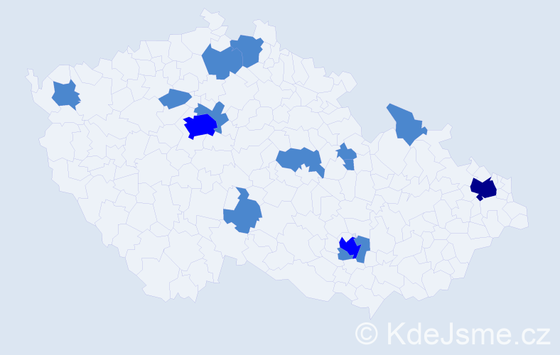 Jméno: 'Dominik Petr', počet výskytů 18 v celé ČR