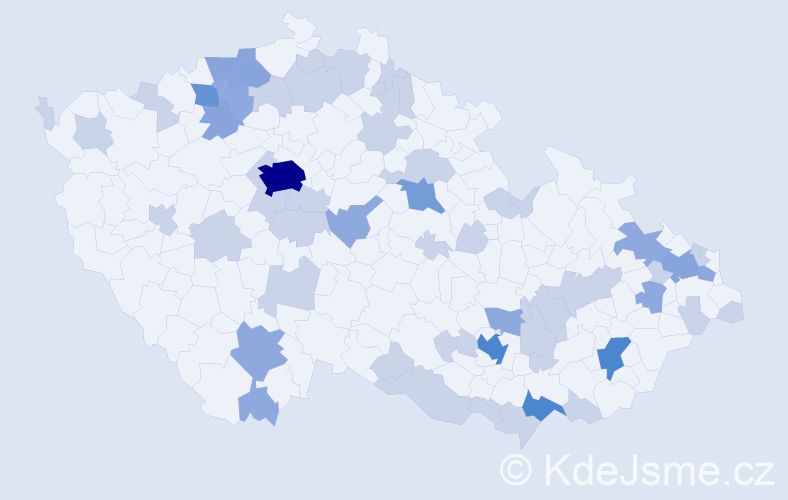 Jméno: 'Ria', počet výskytů 109 v celé ČR