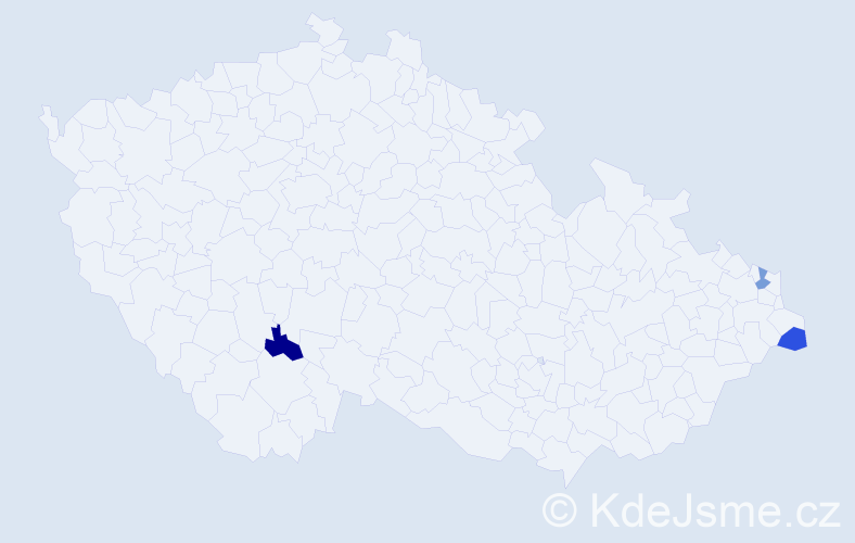 Jméno: 'Adriana Maria', počet výskytů 3 v celé ČR