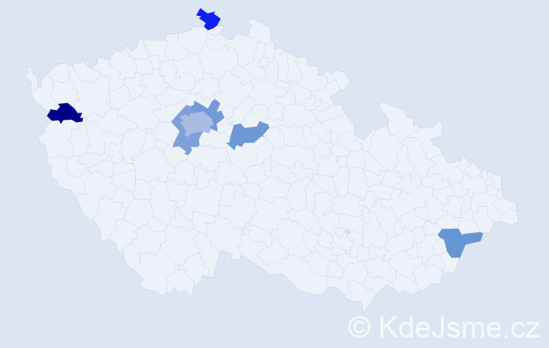 Jméno: 'Naim', počet výskytů 10 v celé ČR