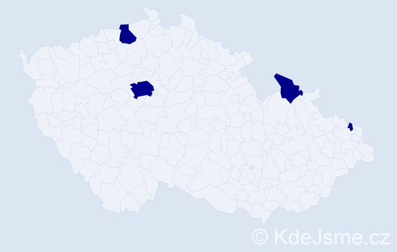 Jméno: 'György', počet výskytů 4 v celé ČR
