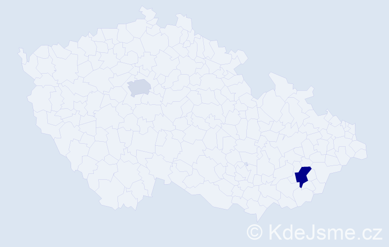 Jméno: 'Rayane', počet výskytů 3 v celé ČR