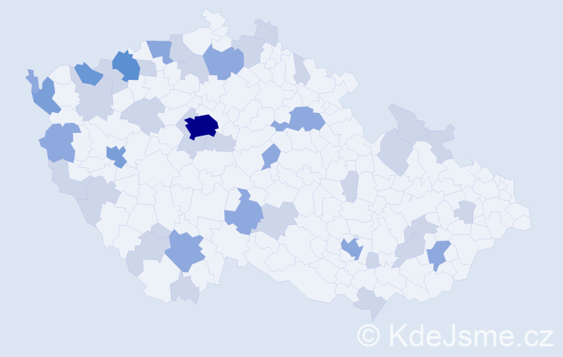 Jméno: 'Thuong', počet výskytů 81 v celé ČR