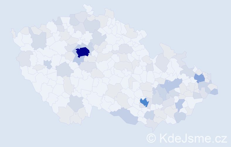 Jméno: 'Rafael', počet výskytů 261 v celé ČR