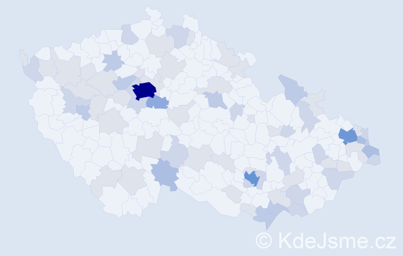 Jméno: 'Klaudia', počet výskytů 161 v celé ČR