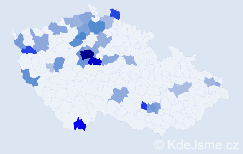 Jméno: 'Yevgeniya', počet výskytů 81 v celé ČR