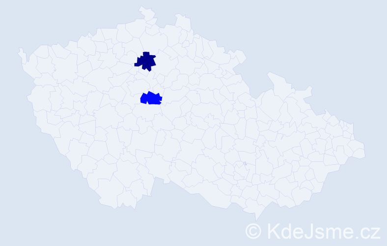 Jméno: 'Dine', počet výskytů 2 v celé ČR