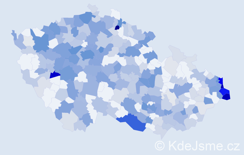 Jméno: 'Zbyšek', počet výskytů 799 v celé ČR