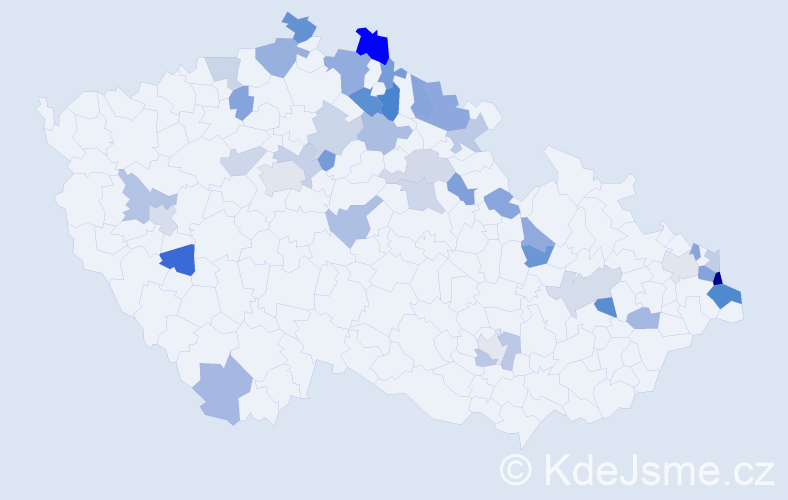 Jméno: 'Henryka', počet výskytů 59 v celé ČR