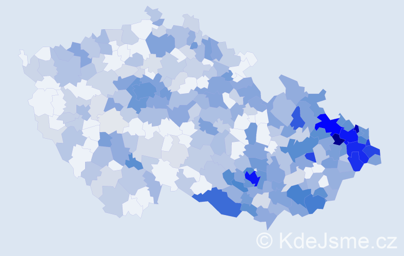 Jméno: 'Darja', počet výskytů 1038 v celé ČR