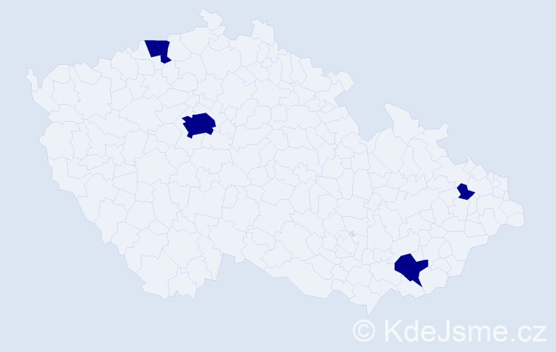 Jméno: 'Petro', počet výskytů 4 v celé ČR
