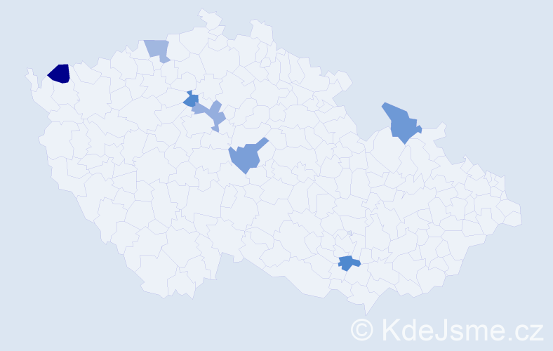 Jméno: 'Nica', počet výskytů 7 v celé ČR