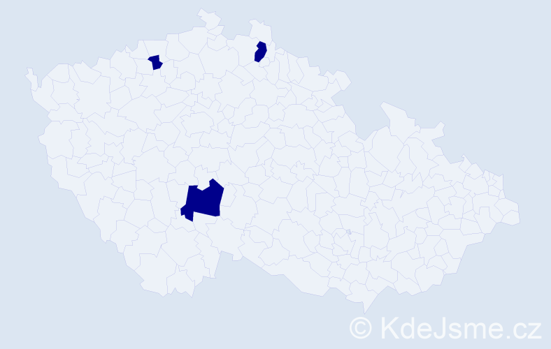 Jméno: 'Nikolas Josef', počet výskytů 3 v celé ČR