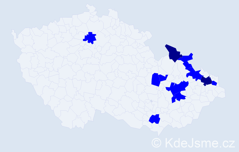 Jméno: 'Míroslav', počet výskytů 13 v celé ČR