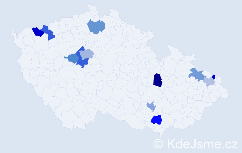 Jméno: 'Elise', počet výskytů 17 v celé ČR