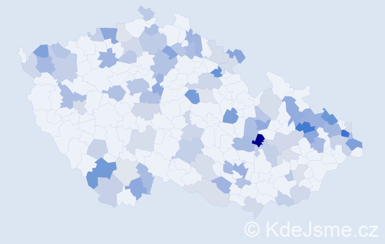 Jméno: 'Arnold', počet výskytů 167 v celé ČR