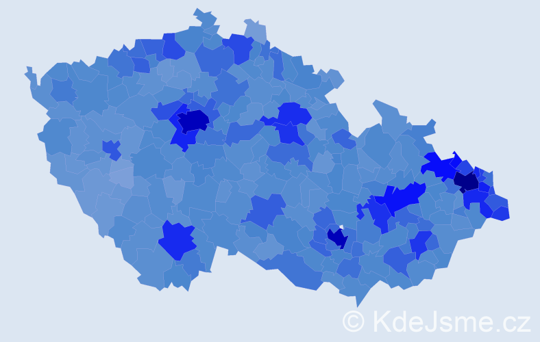 Jméno: 'David', počet výskytů 90290 v celé ČR