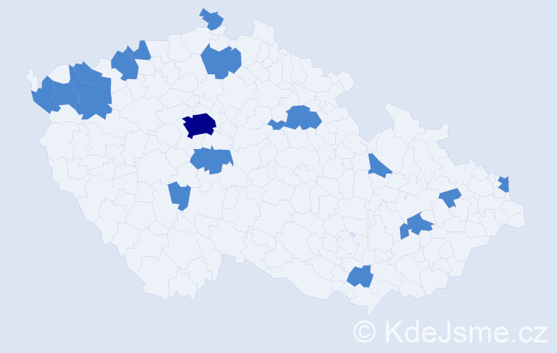 Jméno: 'Leticie', počet výskytů 19 v celé ČR