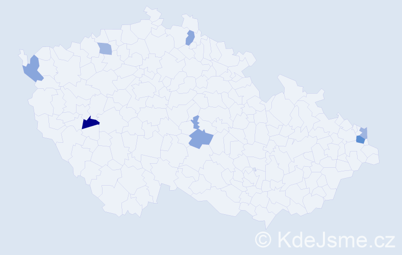 Jméno: 'Piotr Andrzej', počet výskytů 9 v celé ČR