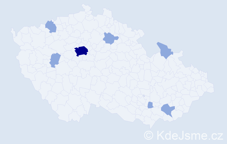 Jméno: 'Alexandru', počet výskytů 11 v celé ČR