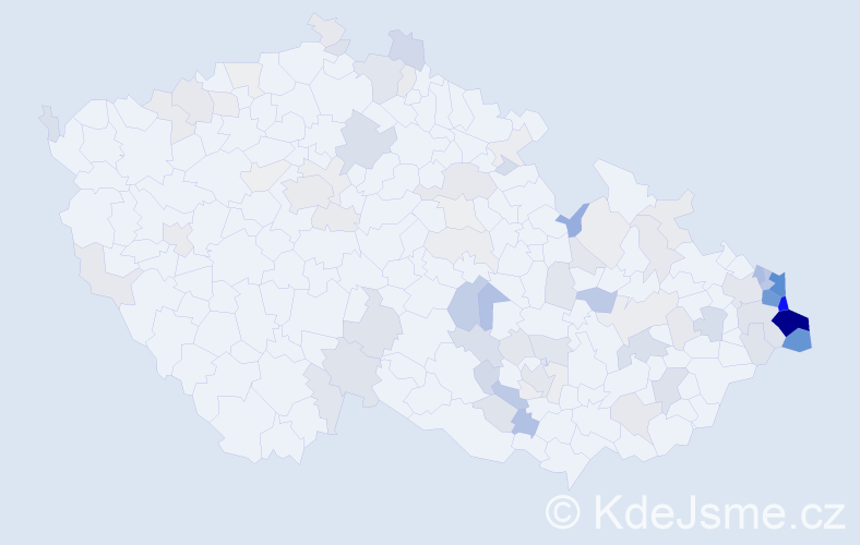 Jméno: 'Česlav', počet výskytů 296 v celé ČR