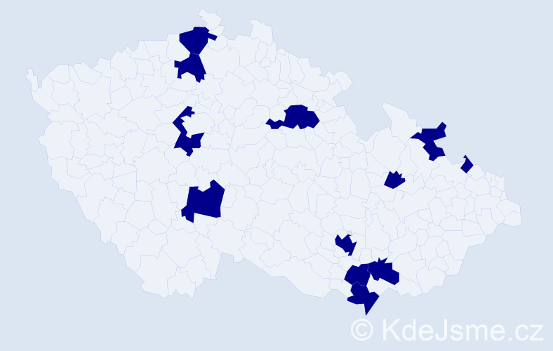 Jméno: 'Ondřej Josef', počet výskytů 12 v celé ČR