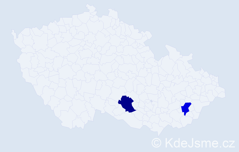 Jméno: 'Munkh-Otgon', počet výskytů 2 v celé ČR