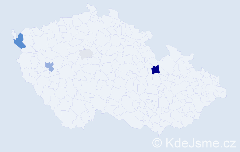 Jméno: 'Tuyet Trinh', počet výskytů 4 v celé ČR