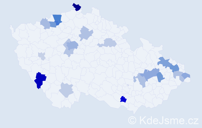Jméno: 'Perla', počet výskytů 43 v celé ČR