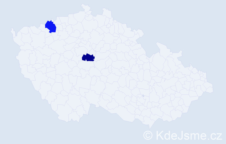 Jméno: 'Thai Hien', počet výskytů 2 v celé ČR