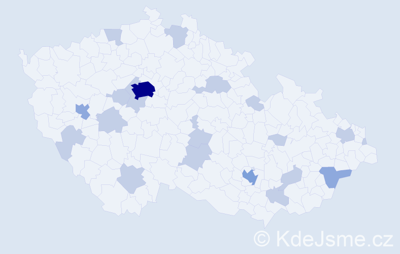 Jméno: 'Áron', počet výskytů 34 v celé ČR