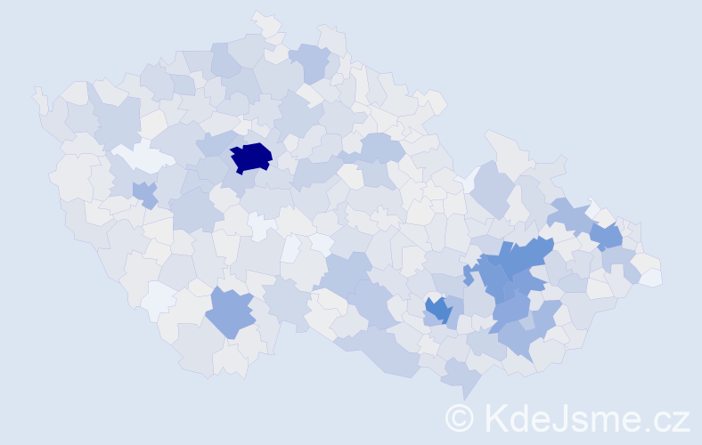 Jméno: 'Vlastimila', počet výskytů 2573 v celé ČR