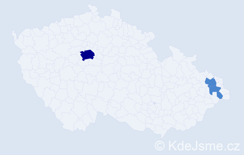Jméno: 'Bao An', počet výskytů 5 v celé ČR