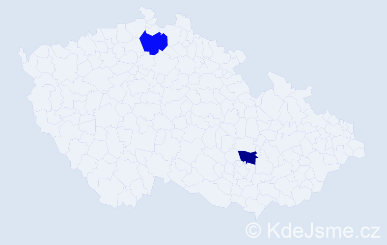 Jméno: 'Ikhbayar', počet výskytů 2 v celé ČR