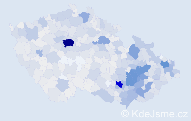 Jméno: 'Radoslav', počet výskytů 2700 v celé ČR