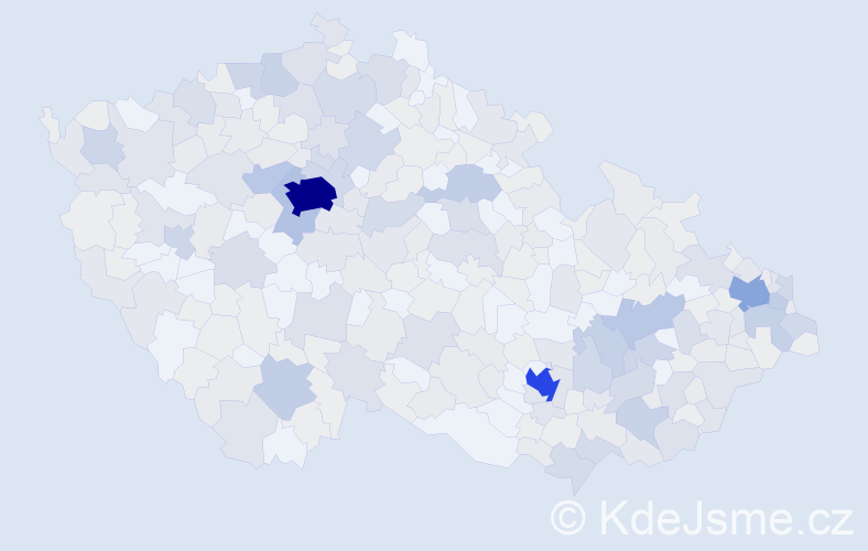 Jméno: 'Lucia', počet výskytů 775 v celé ČR