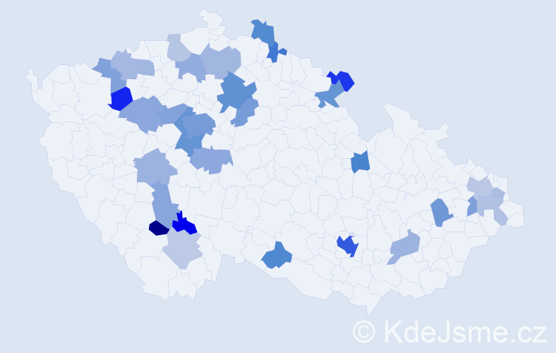 Jméno: 'Catherine', počet výskytů 67 v celé ČR