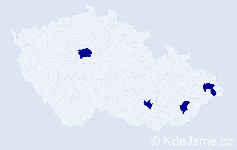 Jméno: 'Samuel James', počet výskytů 4 v celé ČR