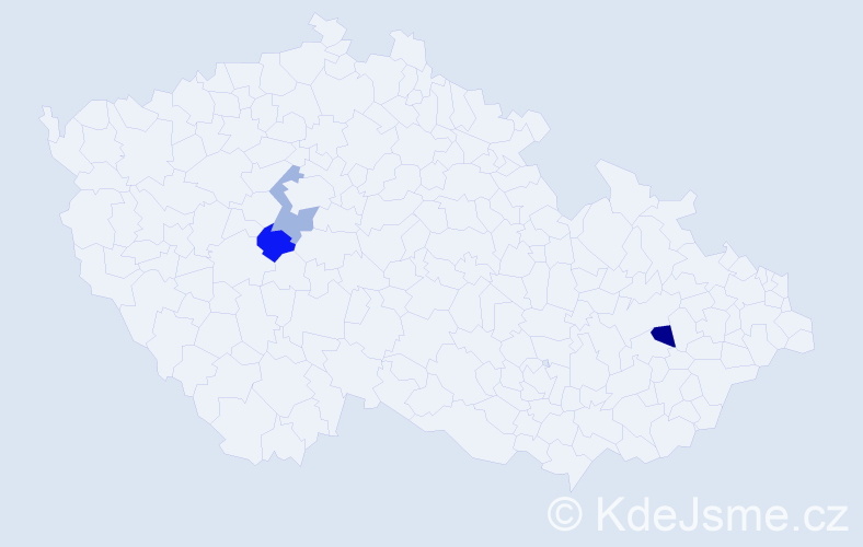 Jméno: 'Čestislav', počet výskytů 3 v celé ČR