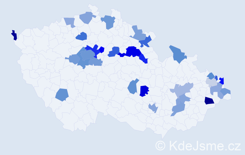 Jméno: 'Natan', počet výskytů 58 v celé ČR