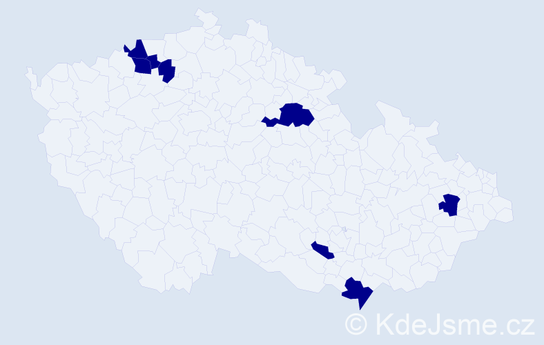 Jméno: 'Liborka', počet výskytů 8 v celé ČR