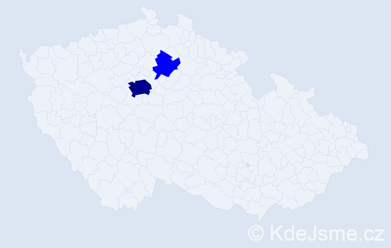 Jméno: 'Michaela Tereza', počet výskytů 3 v celé ČR