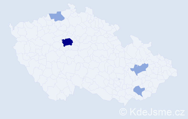 Jméno: 'Yakub', počet výskytů 10 v celé ČR