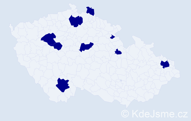 Jméno: 'Lukáš Jiří', počet výskytů 9 v celé ČR