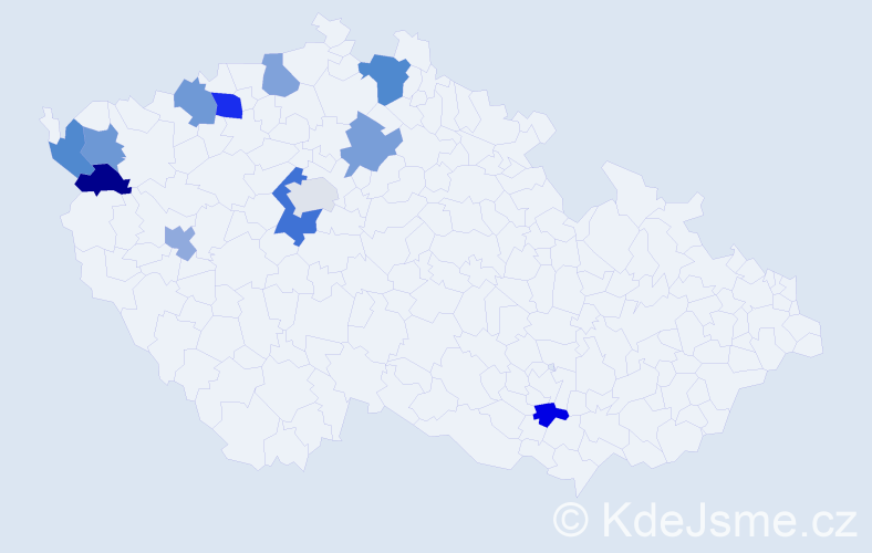 Jméno: 'Achim', počet výskytů 15 v celé ČR