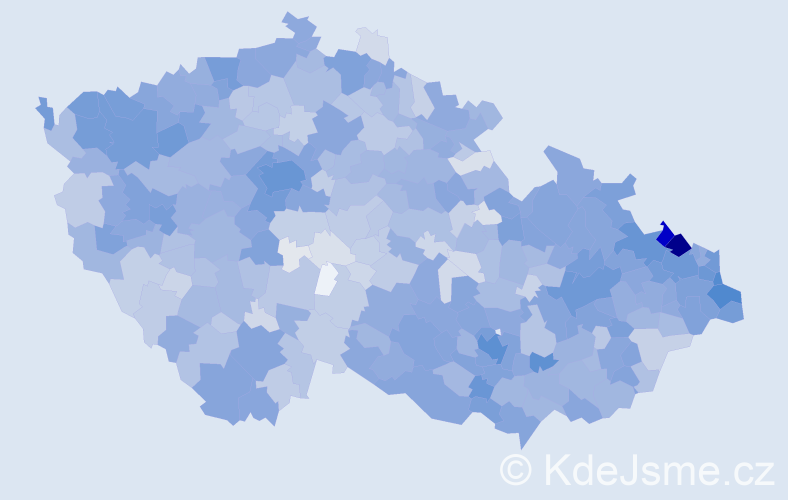 Jméno: 'Vilém', počet výskytů 6517 v celé ČR